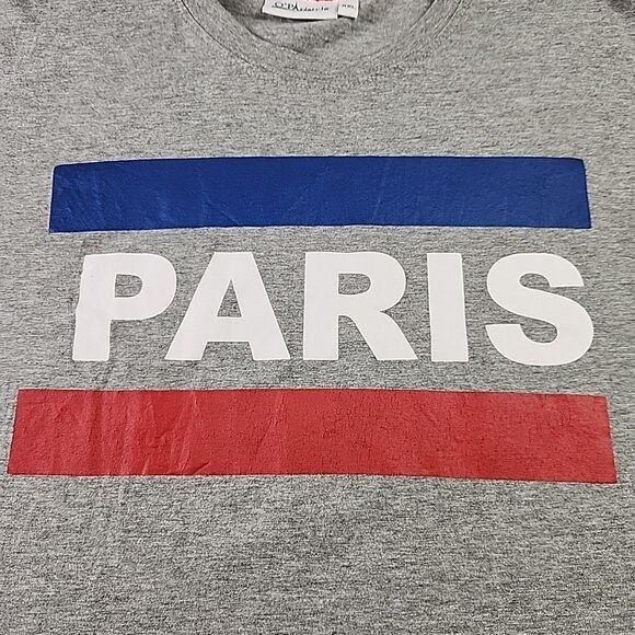 O’ Paristyle Paris Grey Paris France T Shirt XXL Crew Neck Short Sleeve - Picture 3 of 8